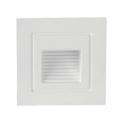 V-TAC 3W süllyeszthető szögletes lépcsővilágítás, 58x58mm, fehér házzal, meleg fehér - SKU 10376