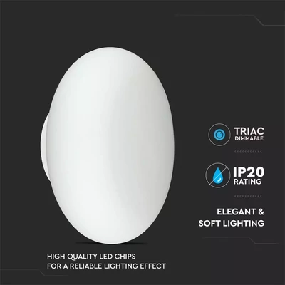 V-TAC 40W beltéri fali LED lámpa, dimmelhető, meleg fehér - SKU 40061