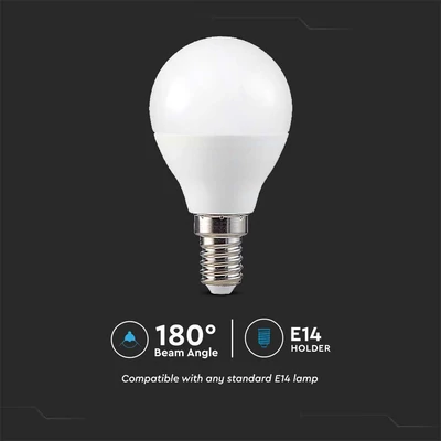 V-TAC 4.8W E14 RGB+ Meleg fehér P45 LED égő, 24 gombos távirányítóval  - SKU 3029