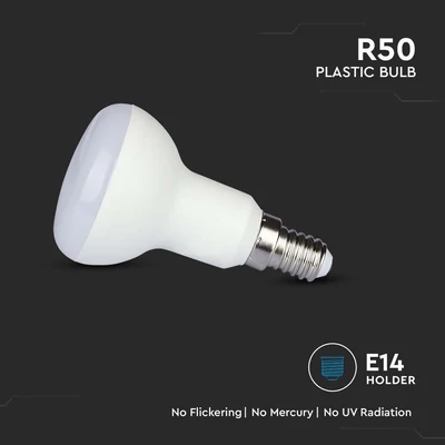 V-TAC 4.8W E14 természetes fehér R50 LED égő - SKU 23895