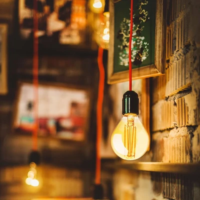 V-TAC 4W borostyán E14 meleg fehér filament P45 LED kisgömb égő - SKU 214499