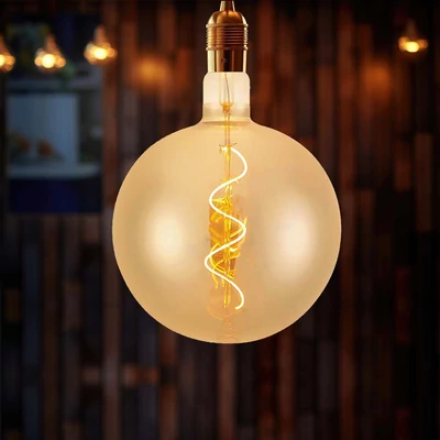 V-TAC 4W borostyán E27 G200 filament LED égő, meleg fehér - SKU 23169