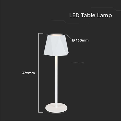 V-TAC 4W fehér, érintéssel vezérelhető akkumulátoros LED lámpa, CCT - SKU 10324