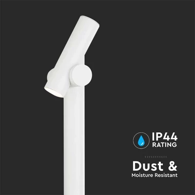 V-TAC 4W LED állólámpa állítható fejjel, 100 cm fehér házzal, meleg fehér - SKU 10476