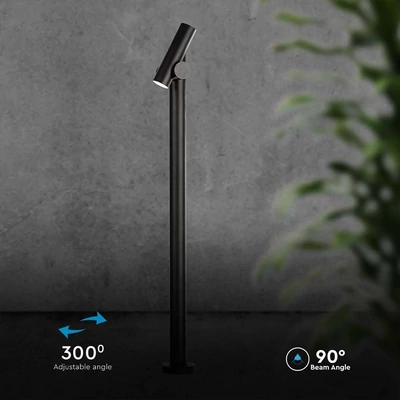 V-TAC 4W LED állólámpa állítható fejjel, 100 cm fekete házzal, természetes fehér - SKU 23051
