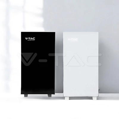 V-TAC 5.12kWh álló lítium akkumulátor, IP20, fehér - SKU 12278