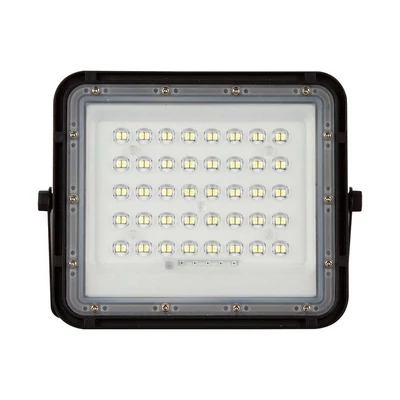 V-TAC 6000mAh napelemes LED reflektor 10W természetes fehér, 800 Lumen, fekete házzal - SKU 7824