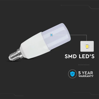 V-TAC 7.5W E14 természetes fehér T37 LED égő - SKU 21268