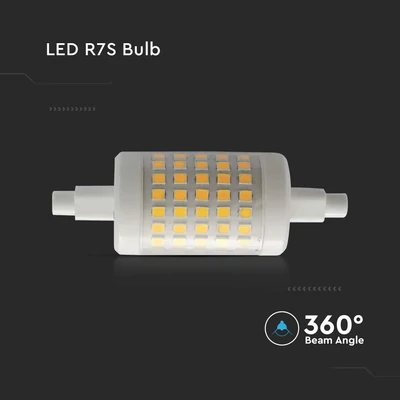 V-TAC 7W 78mm R7S meleg fehér LED égő, 100 Lm/W - SKU 212713