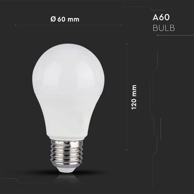 V-TAC 8.5W E27 RGB+ Természetes fehér A60 LED égő, 24 gombos távirányítóval  - SKU 2928