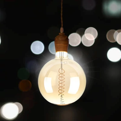 V-TAC 8W borostyán E27 G200 dimmelhető filament LED égő, 1800K - SKU 217462