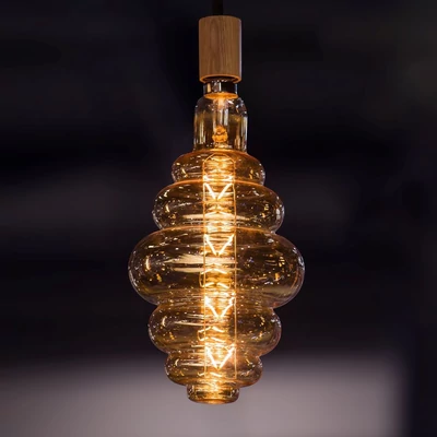 V-TAC 8W füstözött E27 meleg fehér dimmelhető spirál filament S200 LED égő - SKU 217465