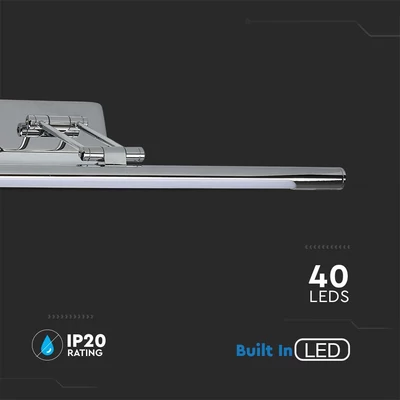 V-TAC 9W beltéri fali LED lámpa, tükör-/képvilágítás, természetes fehér - SKU 213894