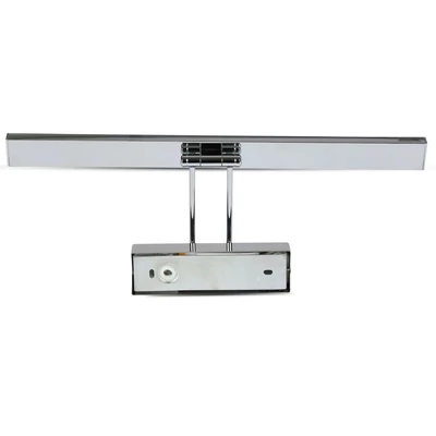 V-TAC 9W beltéri króm fali LED lámpa, tükör-/képvilágítás, meleg fehér - SKU 213984