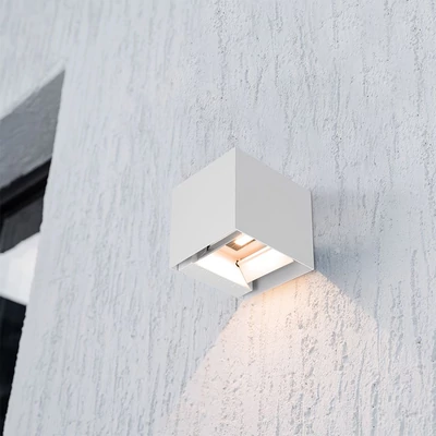 V-TAC 9W COB LED szolár fali fehér lámpa, szenzorral, állítható színhőmérséklettel - SKU 24063