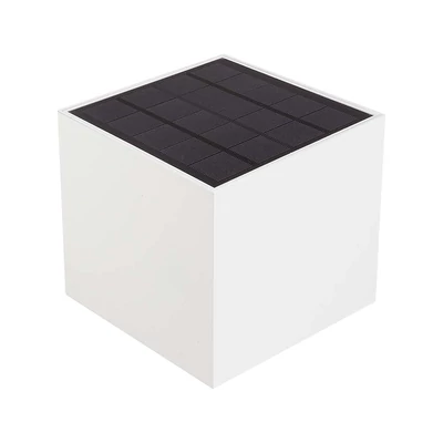V-TAC 9W COB LED szolár fali fehér lámpa, szenzorral, állítható színhőmérséklettel - SKU 24063