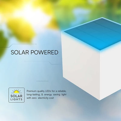 V-TAC 9W COB LED szolár fali fehér lámpa, szenzorral, állítható színhőmérséklettel - SKU 24063