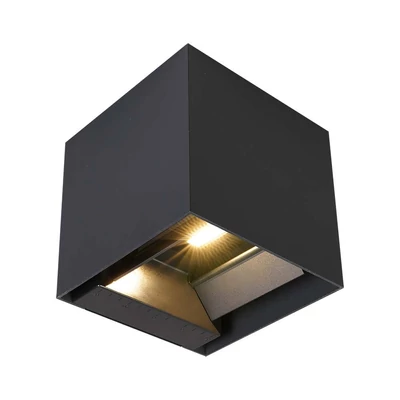 V-TAC 9W COB LED szolár fali fekete lámpa, szenzorral, állítható színhőmérséklettel - SKU 24089