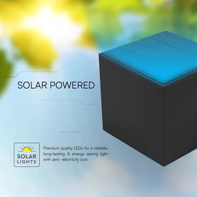 V-TAC 9W COB LED szolár fali fekete lámpa, szenzorral, állítható színhőmérséklettel - SKU 24089