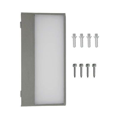 V-TAC 9W kültéri, téglatest alakú, fali LED lámpa természetes fehér - SKU 218240