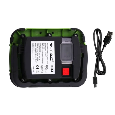 V-TAC akkumulátoros LED reflektor 10W természetes fehér 3600 mAh - SKU 20038