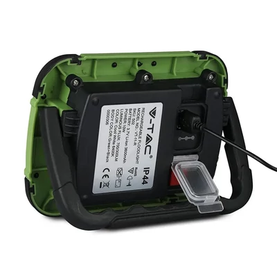 V-TAC akkumulátoros LED reflektor 10W természetes fehér 3600 mAh SOS funkció - SKU 20037