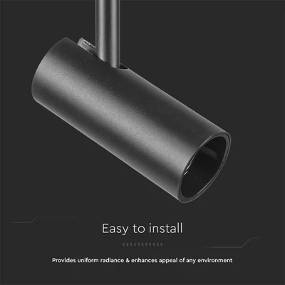 V-TAC állítható 11W spot LED lámpatest Slim 48V mágneses sínhez, természetes fehér - SKU 10251