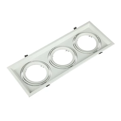 V-TAC AR111 LED 3 foglalatos süllyeszthető lámpatest, fehér - SKU 35771