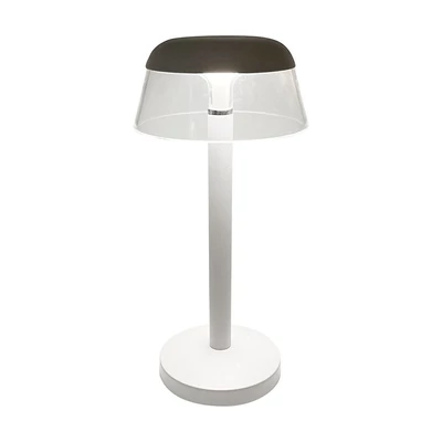 V-TAC asztali akkus lámpa, fehér házzal, akril búrával, CCT, 130x285mm - SKU 23686