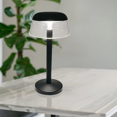 V-TAC asztali akkus lámpa, fekete házzal, CCT, 130x285mm - SKU 23685