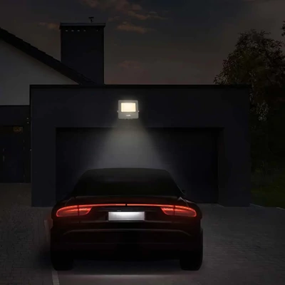 V-TAC beépített mozgásérzékelős LED reflektor 20W természetes fehér, fehér házzal - SKU 20296
