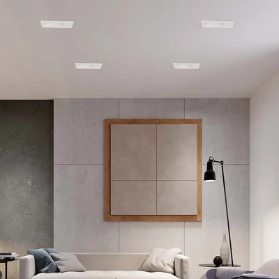 V-TAC beépíthető GU10 LED gipsz spotlámpa keret, egyes keret - SKU 6774