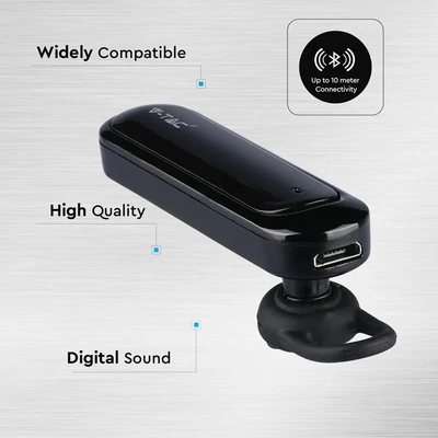 V-TAC Bluetooth fülhallgató, fekete - SKU 7702