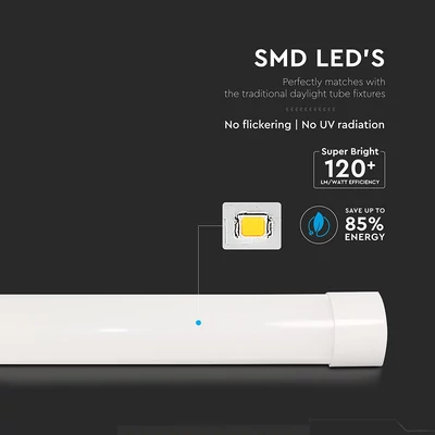 V-TAC bútor, - és pultvilágító LED lámpa 60cm 20W természetes fehér, 120lm/W - SKU 23786