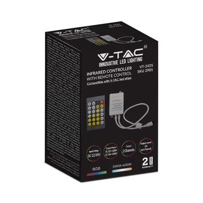 V-TAC CCT LED szalag vezérlő távirányítóval 12/24V - SKU 2901