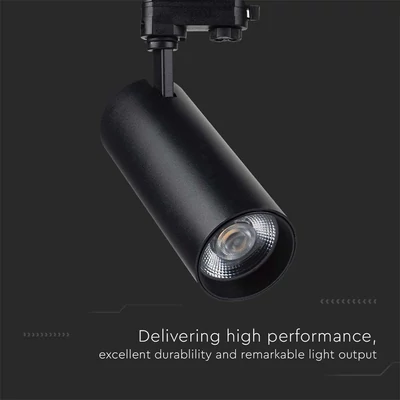 V-TAC COB LED sínes spotlámpa, 40W, 3in1 színhőmérséklet, fekete házzal - SKU 8842