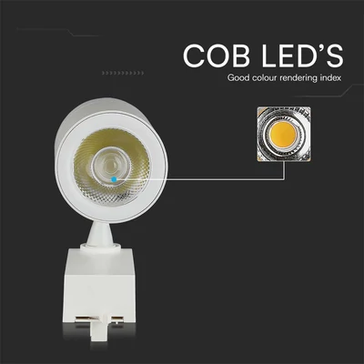 V-TAC COB LED sínes spotlámpa állítható 35W meleg fehér - SKU 211255