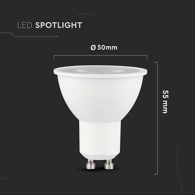 V-TAC CREE GU10 LED spot égő 7.5W meleg fehér 38° - SKU 218756