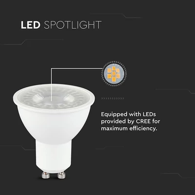 V-TAC CREE GU10 LED spot égő 7.5W meleg fehér 38° - SKU 218756