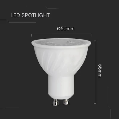 V-TAC CREE GU10 LED spot égő dimmelhető 6W hideg fehér 38° - SKU 211976