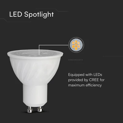 V-TAC CREE GU10 LED spot égő dimmelhető 6W meleg fehér 110° - SKU 211986