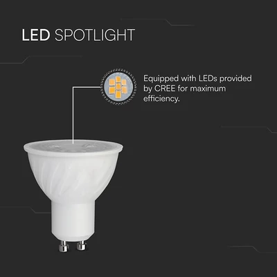 V-TAC CREE GU10 LED spot égő dimmelhető 6W meleg fehér 38° - SKU 211956