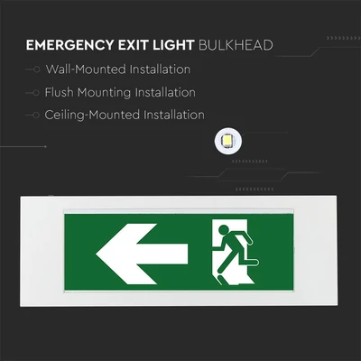 V-TAC CREE LED-es vészkijárat, vészvilágító, kijáratjelző EXIT lámpa 3.8W - SKU 899-6