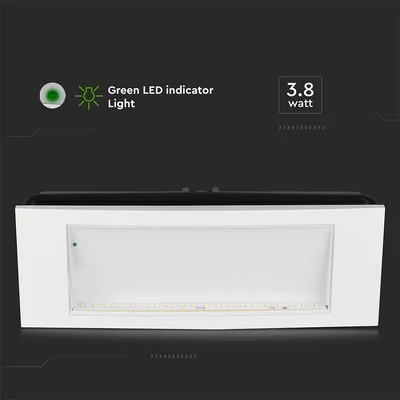V-TAC CREE LED-es vészkijárat, vészvilágító, kijáratjelző EXIT lámpa 3.8W - SKU 899-6