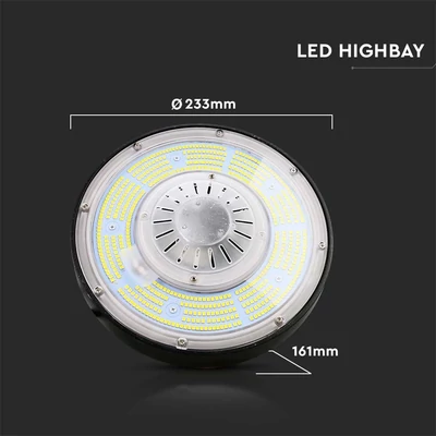 V-TAC csarnokvilágító LED lámpa, 100W 100° természetes fehér, 185 Lm/W - SKU 7655