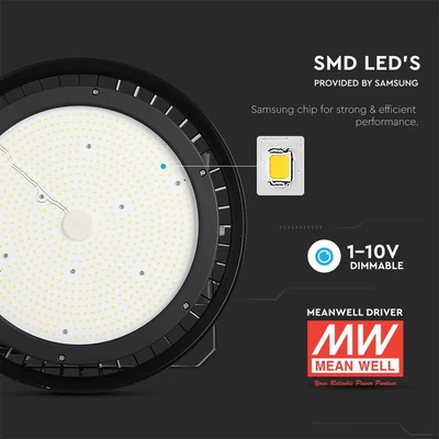 V-TAC csarnokvilágító LED lámpa dimmelhető 500W 120 Lm/W 120° hideg fehér - SKU 509