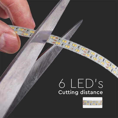 V-TAC DC24V 15mm széles CCT LED szalag, kettős PCB, SMD 2835, 240 LED/m - SKU 10554