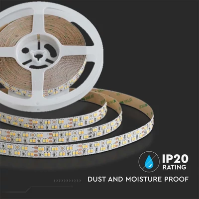 V-TAC DC24V 15mm széles CCT LED szalag, kettős PCB, SMD 2835, 240 LED/m - SKU 10554