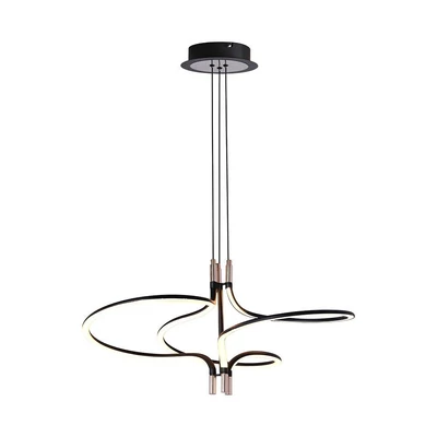 V-TAC Designer 30W LED csillár, arany és fekete színű házzal, meleg fehér - SKU 23370