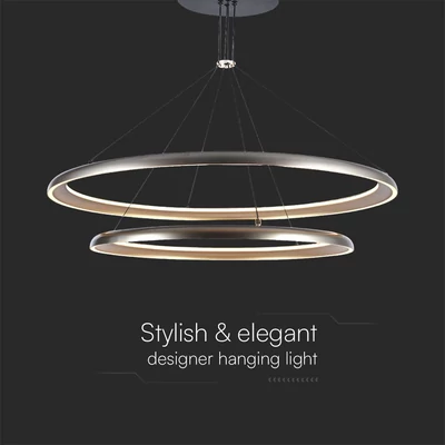 V-TAC Designer 65W LED körcsillár, pezsgőszürke házzal, meleg fehér - SKU 23372